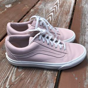 pink leather old skool VANS
